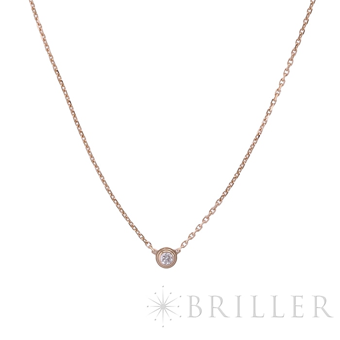 中古)CARTIER カルティエ ダムール ネックレス ピンクゴールド