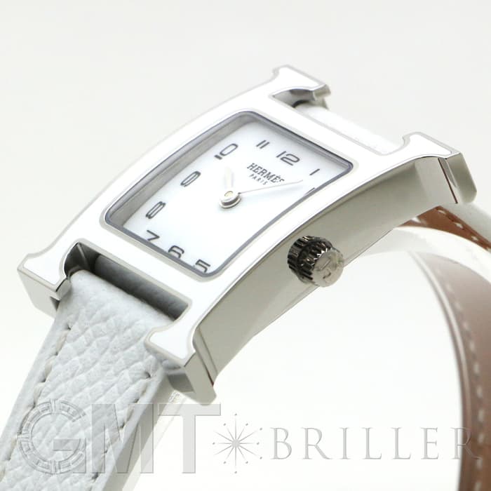 HERMES エルメス Hウォッチ HH1.220.136/UU01 044898WW00 Hウォッチ ホワイトラッカー SS ホワイト 19