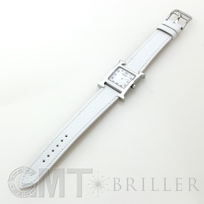 HERMES エルメス Hウォッチ HH1.220.136/UU01 044898WW00 Hウォッチ ホワイトラッカー SS ホワイト 21