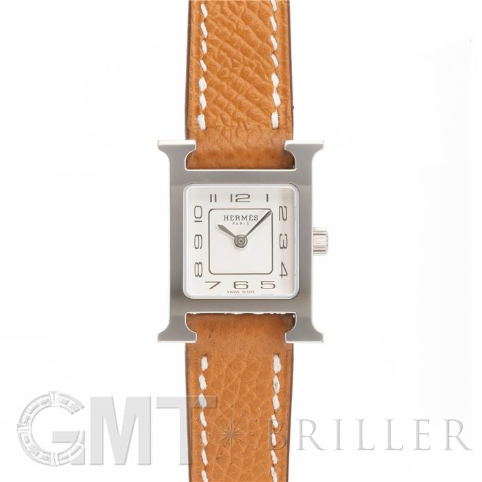 HERMES エルメス Hウォッチ ミニ シルバー ゴールド HH1.110 メイン