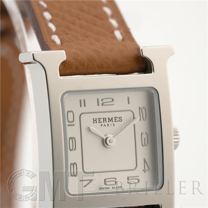 HERMES エルメス Hウォッチ ミニ シルバー ゴールド HH1.110 9