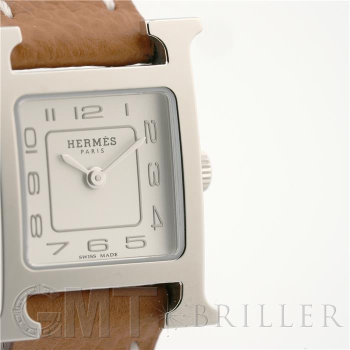 HERMES エルメス Hウォッチ ミニ シルバー ゴールド HH1.110 10