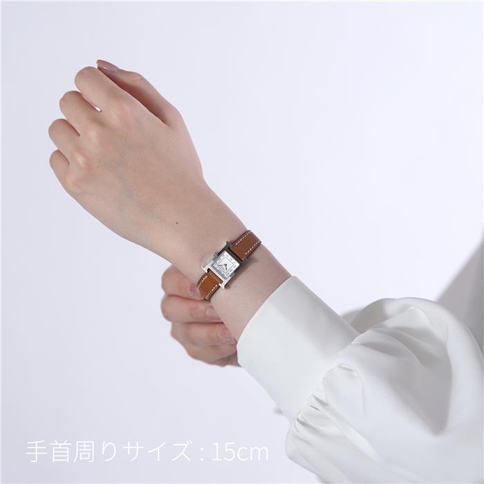 HERMES エルメス Hウォッチ ミニ シルバー ゴールド HH1.110 29
