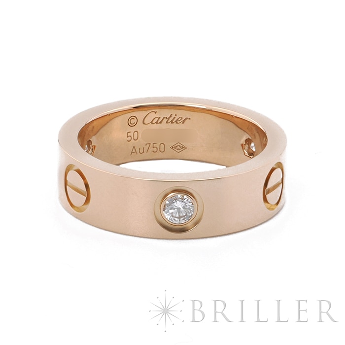 CARTIER カルティエ ラブ ラブ リング クラシックモデル ピンクゴールド ダイヤモンド3石 10号 B4087500 メイン