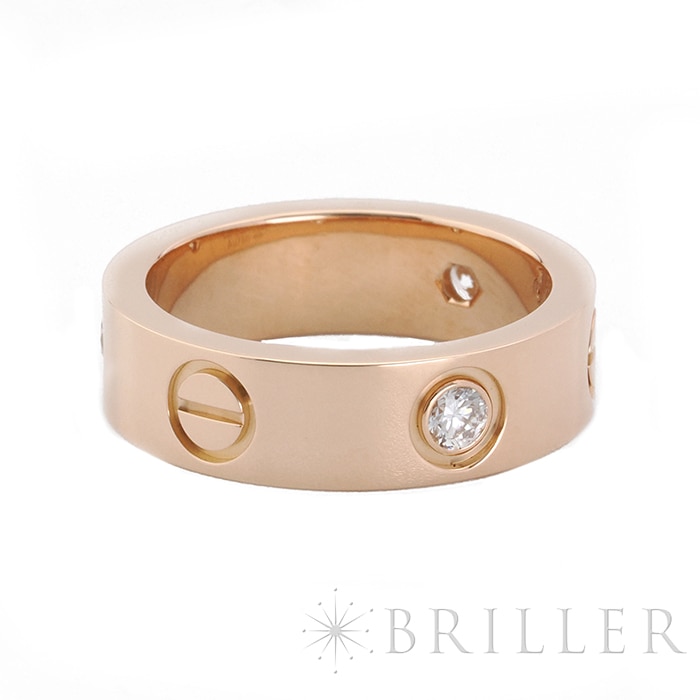 CARTIER カルティエ ラブ ラブ リング クラシックモデル ピンクゴールド ダイヤモンド3石 10号 B4087500 9