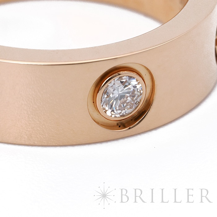 CARTIER カルティエ ラブ ラブ リング クラシックモデル ピンクゴールド ダイヤモンド3石 10号 B4087500 10