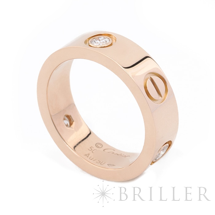 CARTIER カルティエ ラブ ラブ リング クラシックモデル ピンクゴールド ダイヤモンド3石 10号 B4087500 4