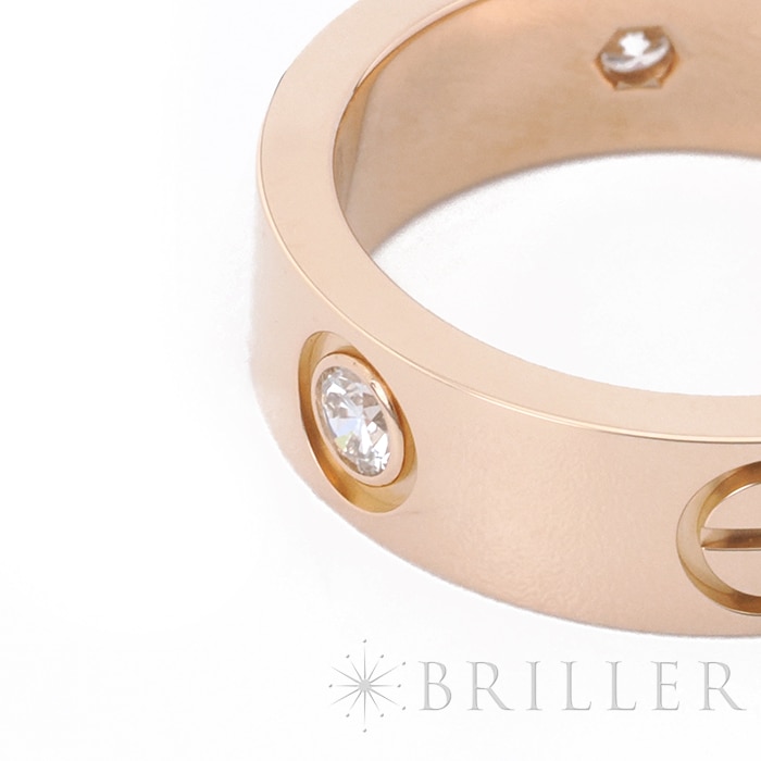 CARTIER カルティエ ラブ ラブ リング クラシックモデル ピンクゴールド ダイヤモンド3石 10号 B4087500 5