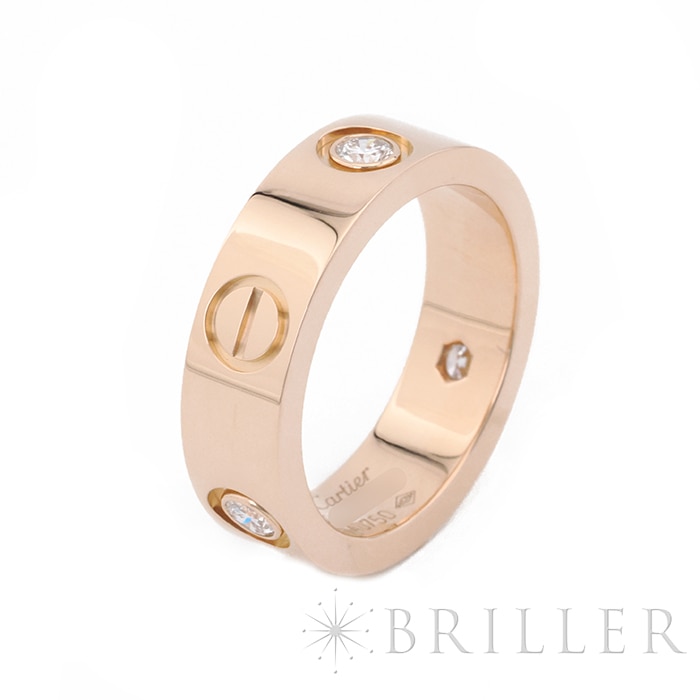 CARTIER カルティエ ラブ ラブ リング クラシックモデル ピンクゴールド ダイヤモンド3石 10号 B4087500 7