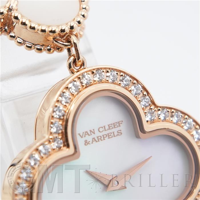 Van Cleef & Arpels ヴァン クリーフ&アーペル アルハンブラ ウォッチ スモールモデル ピンクゴールド マザーオブパール VCARO4J300【銀座本店限定】 11