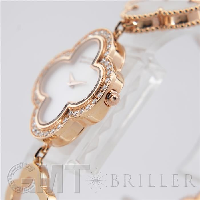 Van Cleef & Arpels ヴァン クリーフ&アーペル アルハンブラ ウォッチ スモールモデル ピンクゴールド マザーオブパール VCARO4J300【銀座本店限定】 24