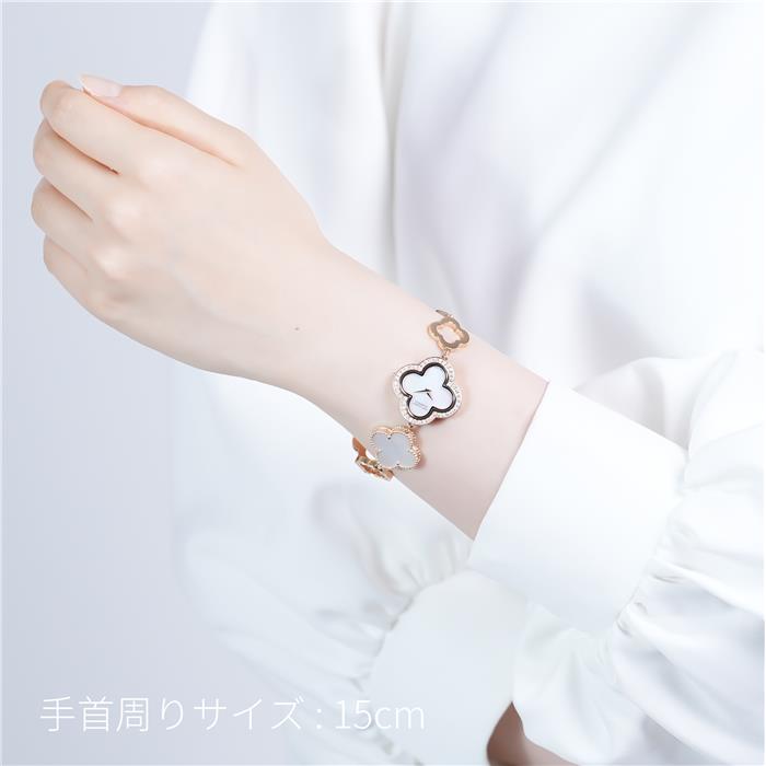 Van Cleef & Arpels ヴァン クリーフ&アーペル アルハンブラ ウォッチ スモールモデル ピンクゴールド マザーオブパール VCARO4J300【銀座本店限定】 29