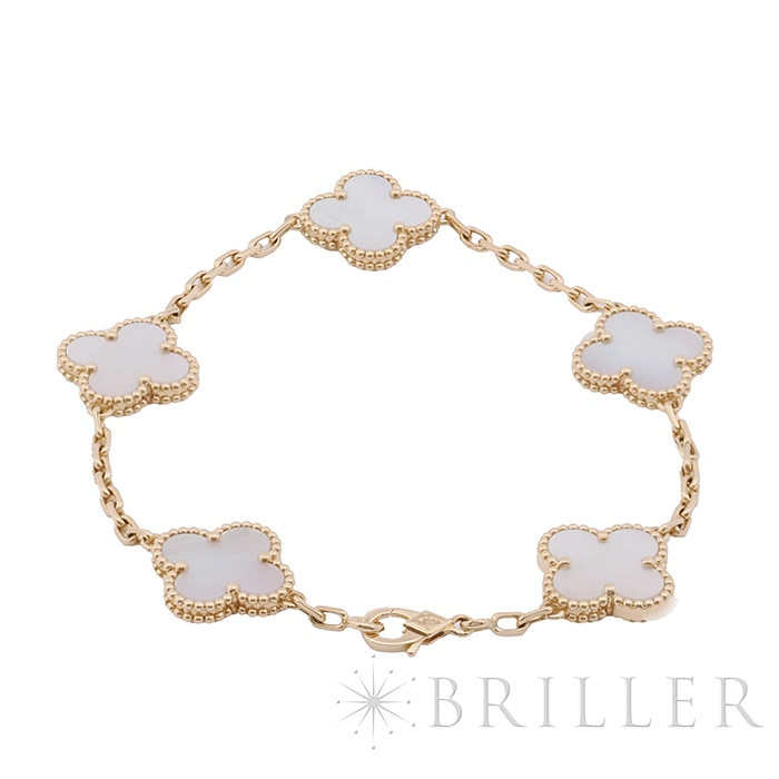 Van Cleef & Arpels ヴァン クリーフ&アーペル アルハンブラ ヴィンテージ アルハンブラ ブレスレット 5モチーフ マザーオブパール イエローゴールド VCARA41800 1