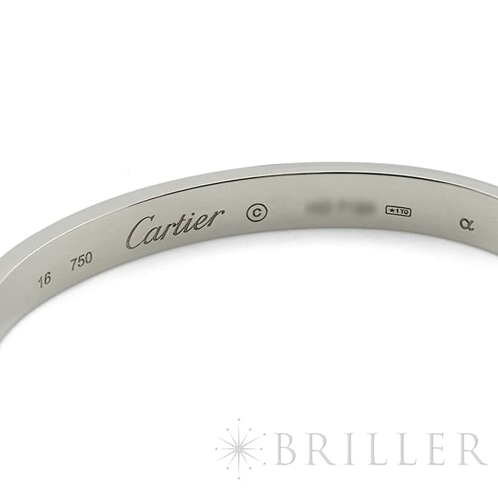 CARTIER カルティエ ラブ ブレスレット 16号 ホワイトゴールド B605600 10