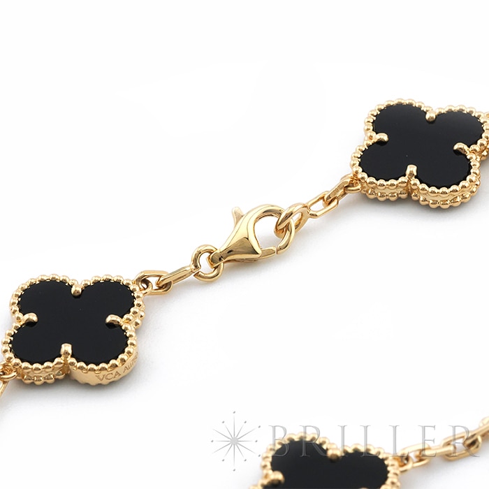 Van Cleef & Arpels ヴァン クリーフ&アーペル ヴィンテージ アルハンブラ ブレスレット 5モチーフ イエローゴールド オニキス VCARA41300 9