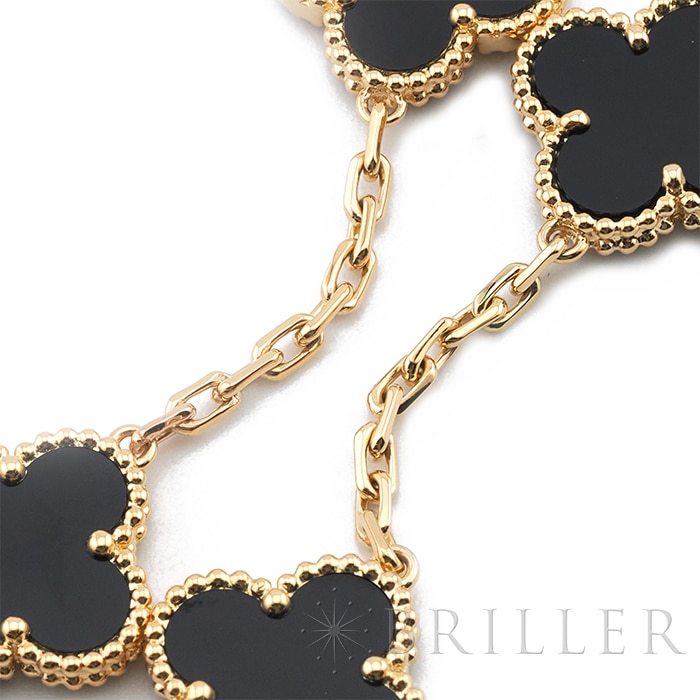 Van Cleef & Arpels ヴァン クリーフ&アーペル ヴィンテージ アルハンブラ ブレスレット 5モチーフ イエローゴールド オニキス VCARA41300 11