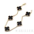 Van Cleef & Arpels ヴァン クリーフ&アーペル ヴィンテージ アルハンブラ ブレスレット 5モチーフ イエローゴールド オニキス VCARA41300 12
