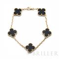 Van Cleef & Arpels ヴァン クリーフ&アーペル ヴィンテージ アルハンブラ ブレスレット 5モチーフ イエローゴールド オニキス VCARA41300 1
