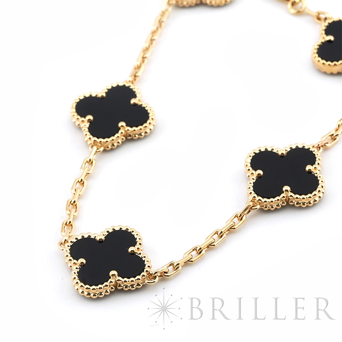 Van Cleef & Arpels ヴァン クリーフ&アーペル ヴィンテージ アルハンブラ ブレスレット 5モチーフ イエローゴールド オニキス VCARA41300 5