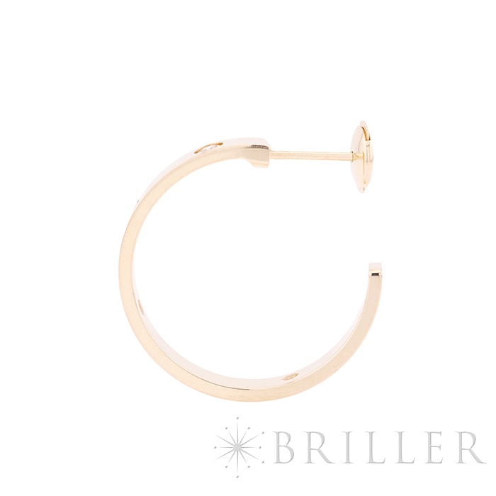 CARTIER カルティエ ラブ フープ ピアス ミディアム ダイヤモンド 6石 ピンクゴールド B8301433 4