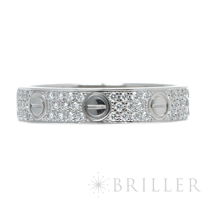 CARTIER カルティエ リング スモールモデル ホワイトゴールド パヴェダイヤモンド B4083450 10号 10