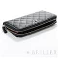 CHANEL シャネル クラシックロングジップウォレット グレインドカーフ ブラック シルバー金具 9