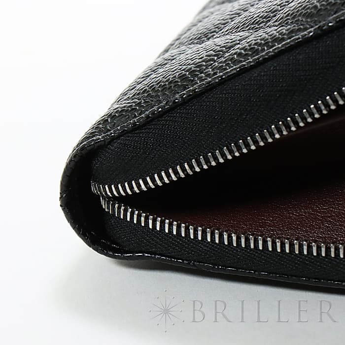 CHANEL シャネル クラシックロングジップウォレット グレインドカーフ ブラック シルバー金具 17