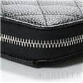 CHANEL シャネル クラシックロングジップウォレット グレインドカーフ ブラック シルバー金具 25