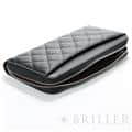 CHANEL シャネル クラシックロングジップウォレット グレインドカーフ ブラック シルバー金具 4