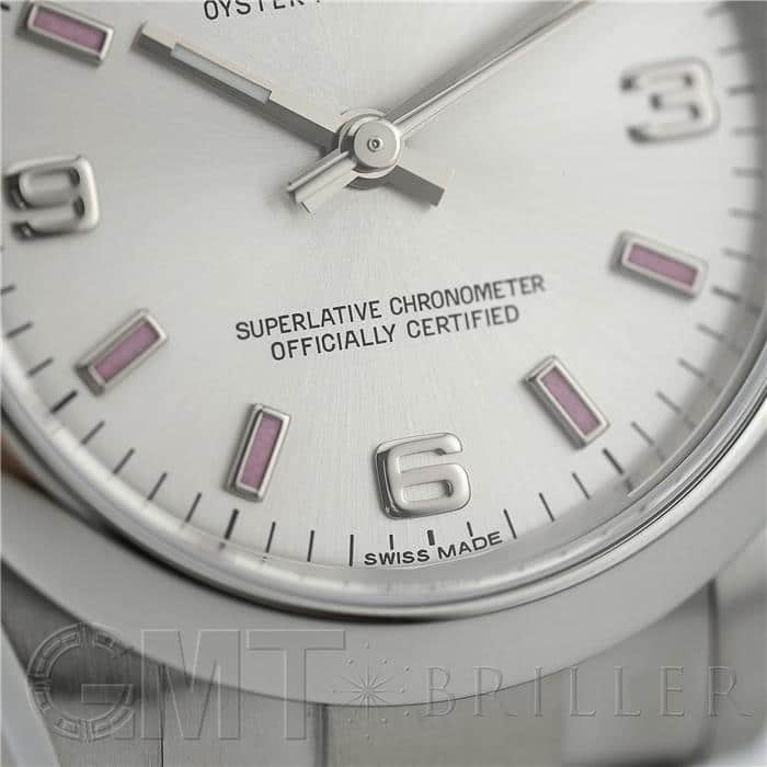 ROLEX ロレックス オイスターパーペチュアル 177200 シルバー 369 ピンクバー 17