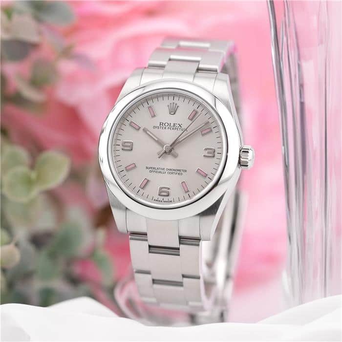 ROLEX ロレックス オイスターパーペチュアル 177200 シルバー 369 ピンクバー 2