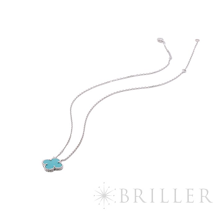 Van Cleef & Arpels ヴァン クリーフ&アーペル アルハンブラ ヴィンテージ アルハンブラ ネックレス ホワイトゴールド ターコイズ 12