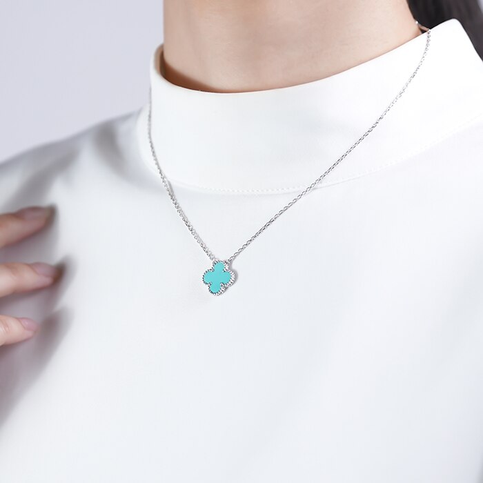 Van Cleef & Arpels ヴァン クリーフ&アーペル アルハンブラ ヴィンテージ アルハンブラ ネックレス ホワイトゴールド ターコイズ 14