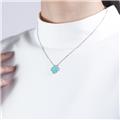 Van Cleef & Arpels ヴァン クリーフ&アーペル アルハンブラ ヴィンテージ アルハンブラ ネックレス ホワイトゴールド ターコイズ 14