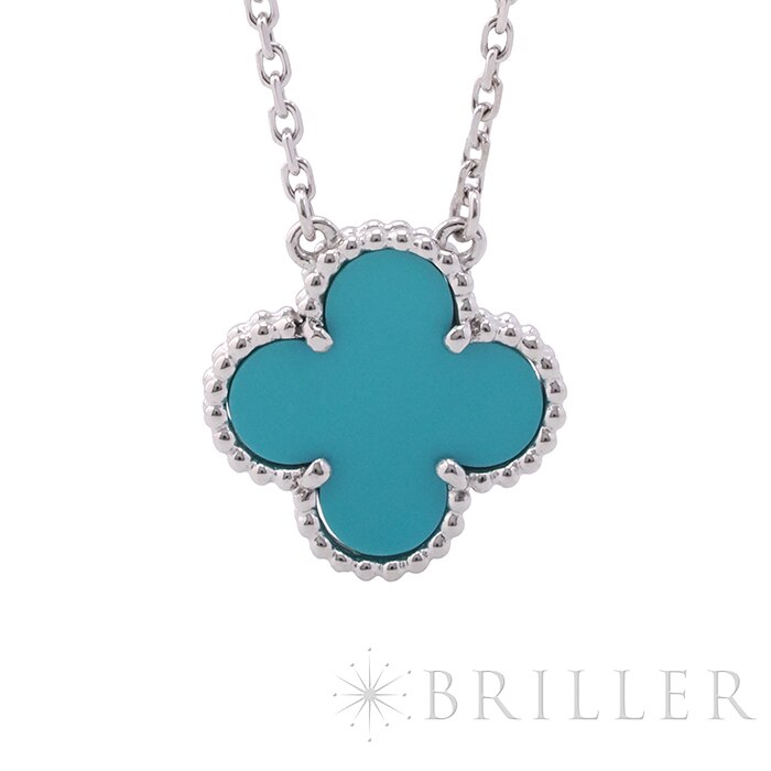 Van Cleef & Arpels ヴァン クリーフ&アーペル アルハンブラ ヴィンテージ アルハンブラ ネックレス ホワイトゴールド ターコイズ 3