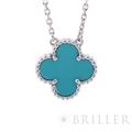 Van Cleef & Arpels ヴァン クリーフ&アーペル アルハンブラ ヴィンテージ アルハンブラ ネックレス ホワイトゴールド ターコイズ 3