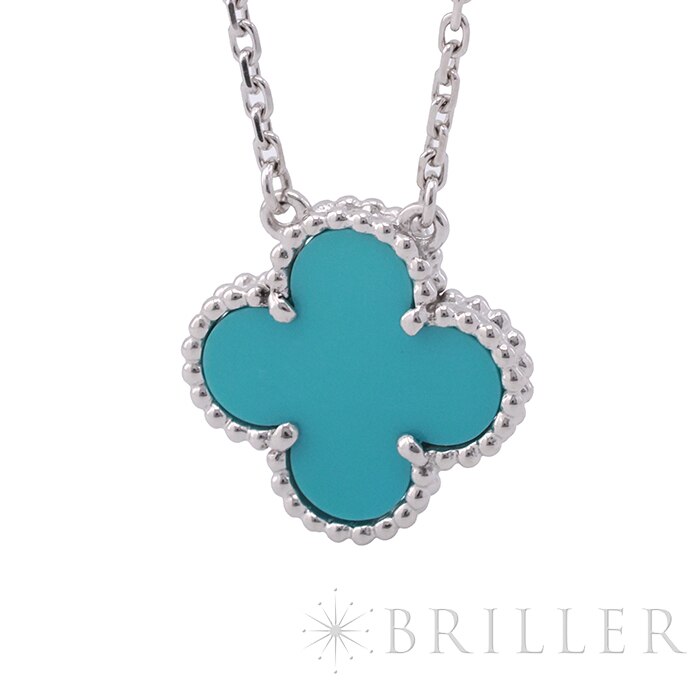 Van Cleef & Arpels ヴァン クリーフ&アーペル アルハンブラ ヴィンテージ アルハンブラ ネックレス ホワイトゴールド ターコイズ 4