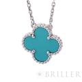 Van Cleef & Arpels ヴァン クリーフ&アーペル アルハンブラ ヴィンテージ アルハンブラ ネックレス ホワイトゴールド ターコイズ 4