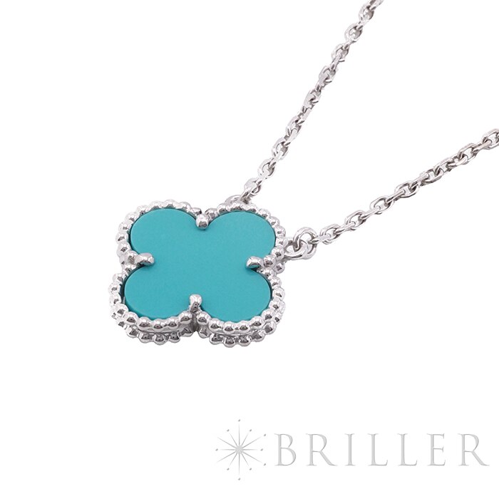 Van Cleef & Arpels ヴァン クリーフ&アーペル アルハンブラ ヴィンテージ アルハンブラ ネックレス ホワイトゴールド ターコイズ 5