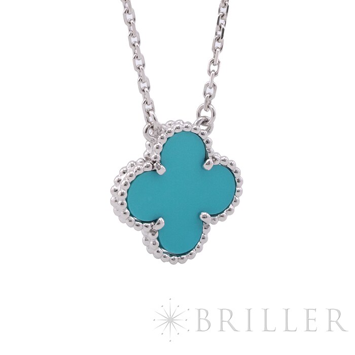 Van Cleef & Arpels ヴァン クリーフ&アーペル アルハンブラ ヴィンテージ アルハンブラ ネックレス ホワイトゴールド ターコイズ 7