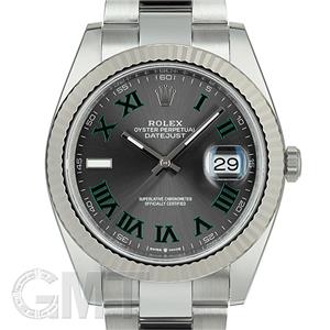 ROLEX ロレックス デイトジャスト 41 126334 グレー/グリーン ローマ オイスターブレスレット
