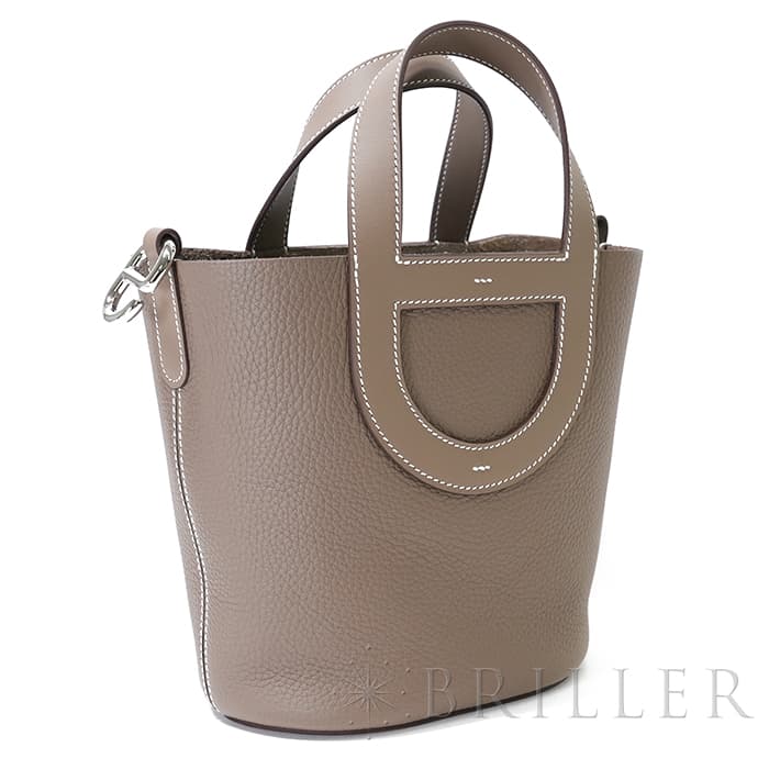 HERMES エルメス インザループ PM トリヨンクレマンス エトゥープ シルバー金具 10