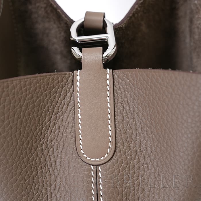 HERMES エルメス インザループ PM トリヨンクレマンス エトゥープ シルバー金具 18