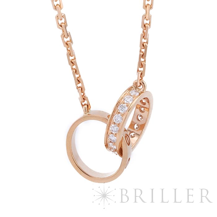 CARTIER カルティエ ラブ ネックレス ピンクゴールド ダイヤモンド セミパヴェ B7013900 3