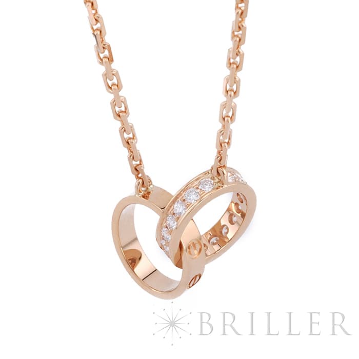 CARTIER カルティエ ラブ ネックレス ピンクゴールド ダイヤモンド セミパヴェ B7013900 4