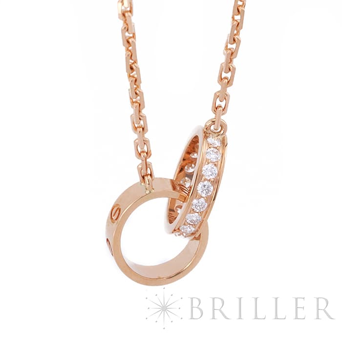CARTIER カルティエ ラブ ネックレス ピンクゴールド ダイヤモンド セミパヴェ B7013900 8