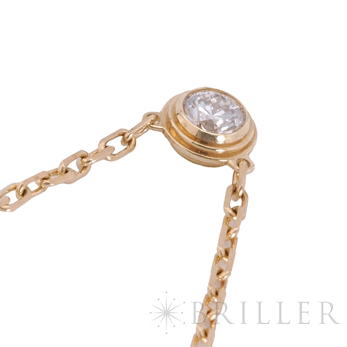 CARTIER カルティエ ダムール ダムールペンダント ブリリアントカット ダイヤモンド スモールモデル YG 8
