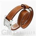 HERMES エルメス Hウォッチ HH1.110.131/VB341SS ミニ ドゥブルトゥール ナチュラルブラウン 9