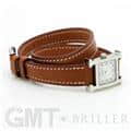 HERMES エルメス Hウォッチ HH1.110.131/VB341SS ミニ ドゥブルトゥール ナチュラルブラウン 16