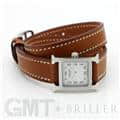 HERMES エルメス Hウォッチ HH1.110.131/VB341SS ミニ ドゥブルトゥール ナチュラルブラウン 18